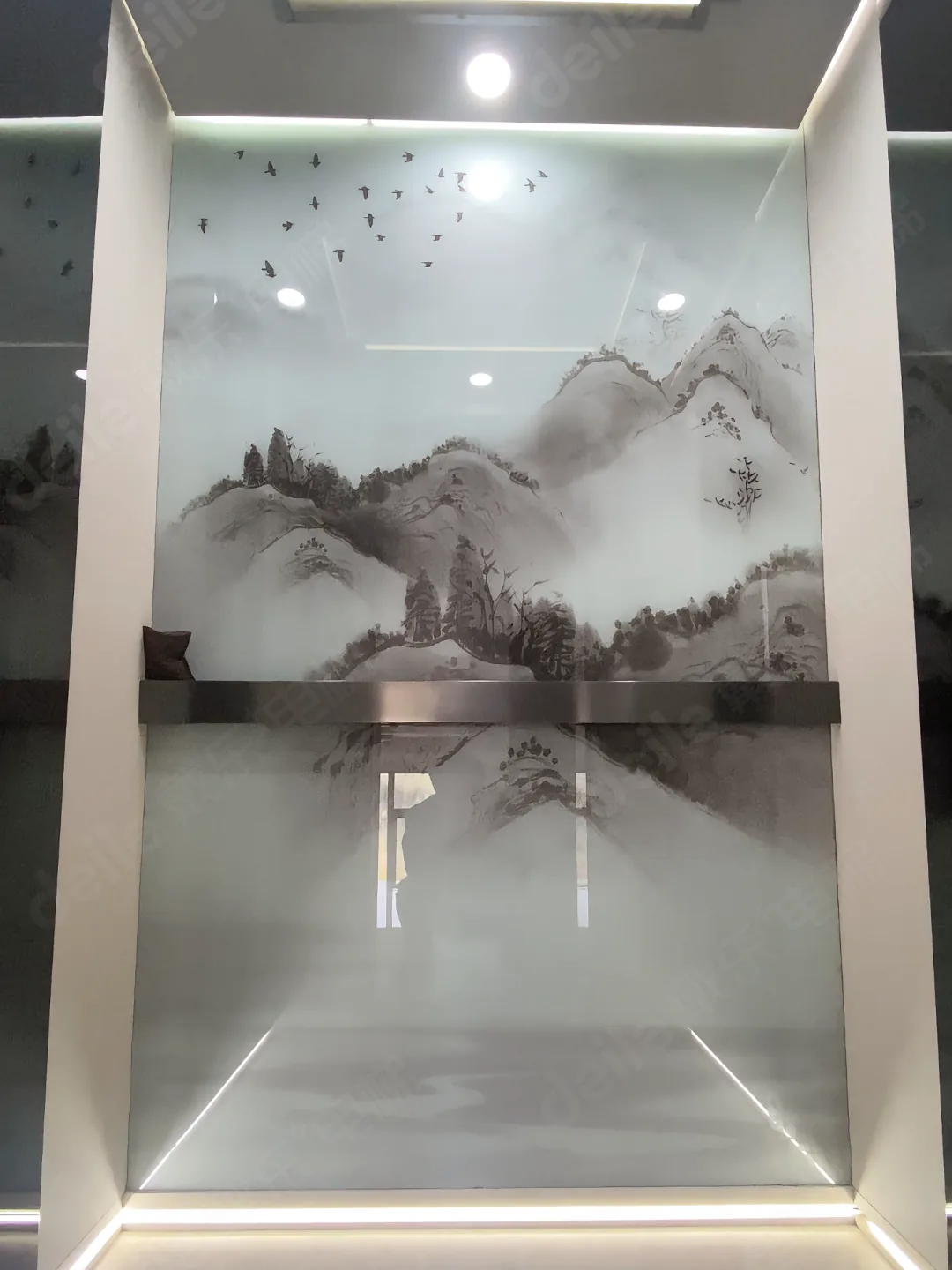 湖州安吉 双折楼梯对面，建井道装电梯 现场实拍 3